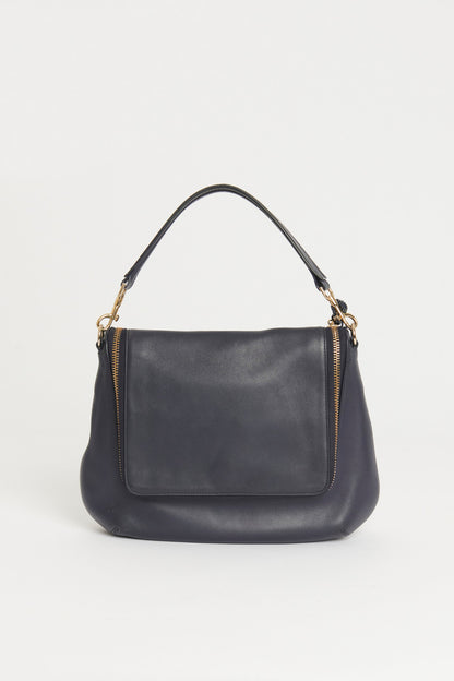 Navy Vere Soft Preowned Satchel