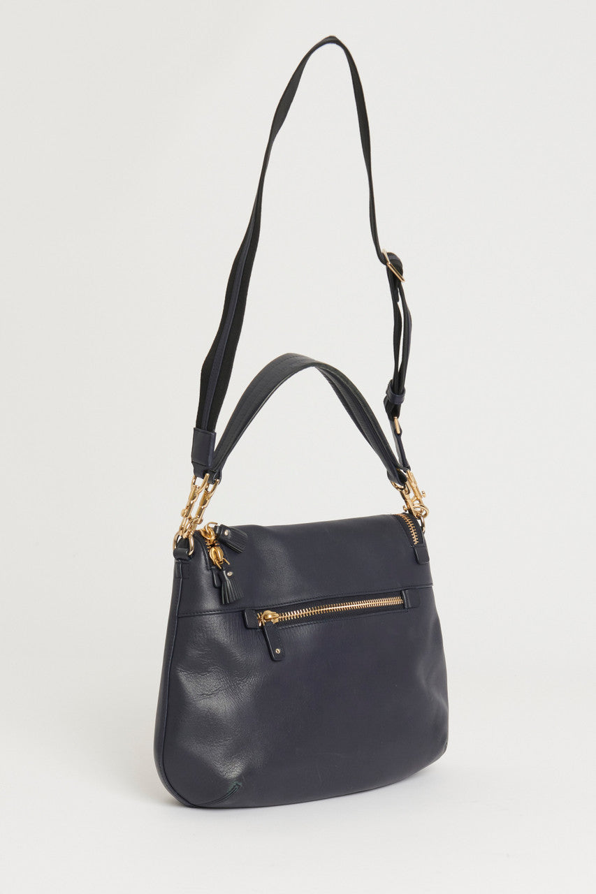 Navy Vere Soft Preowned Satchel
