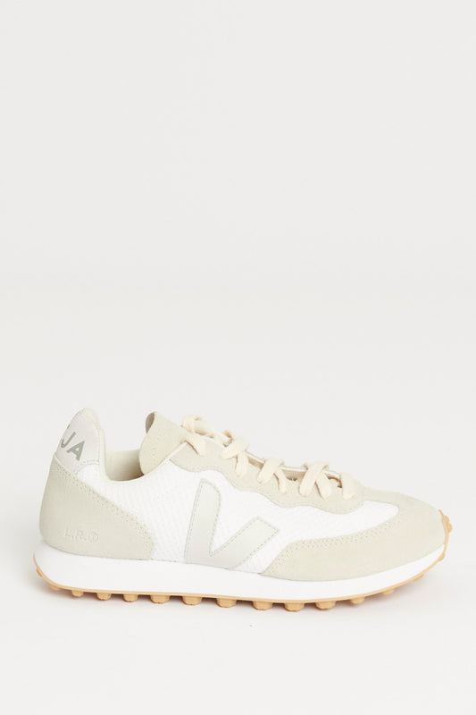 White Rio Branco Suede Panelled Mesh Preowned Trainers