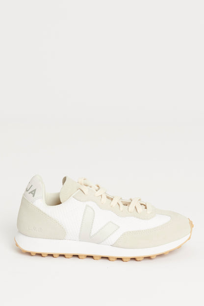 White Rio Branco Suede Panelled Mesh Preowned Trainers