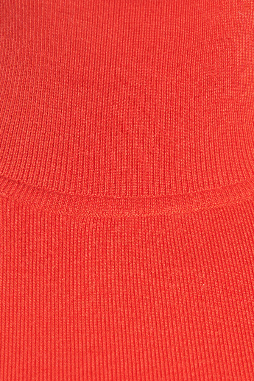 Red Silk Knit Roll Neck Preowned Sweater