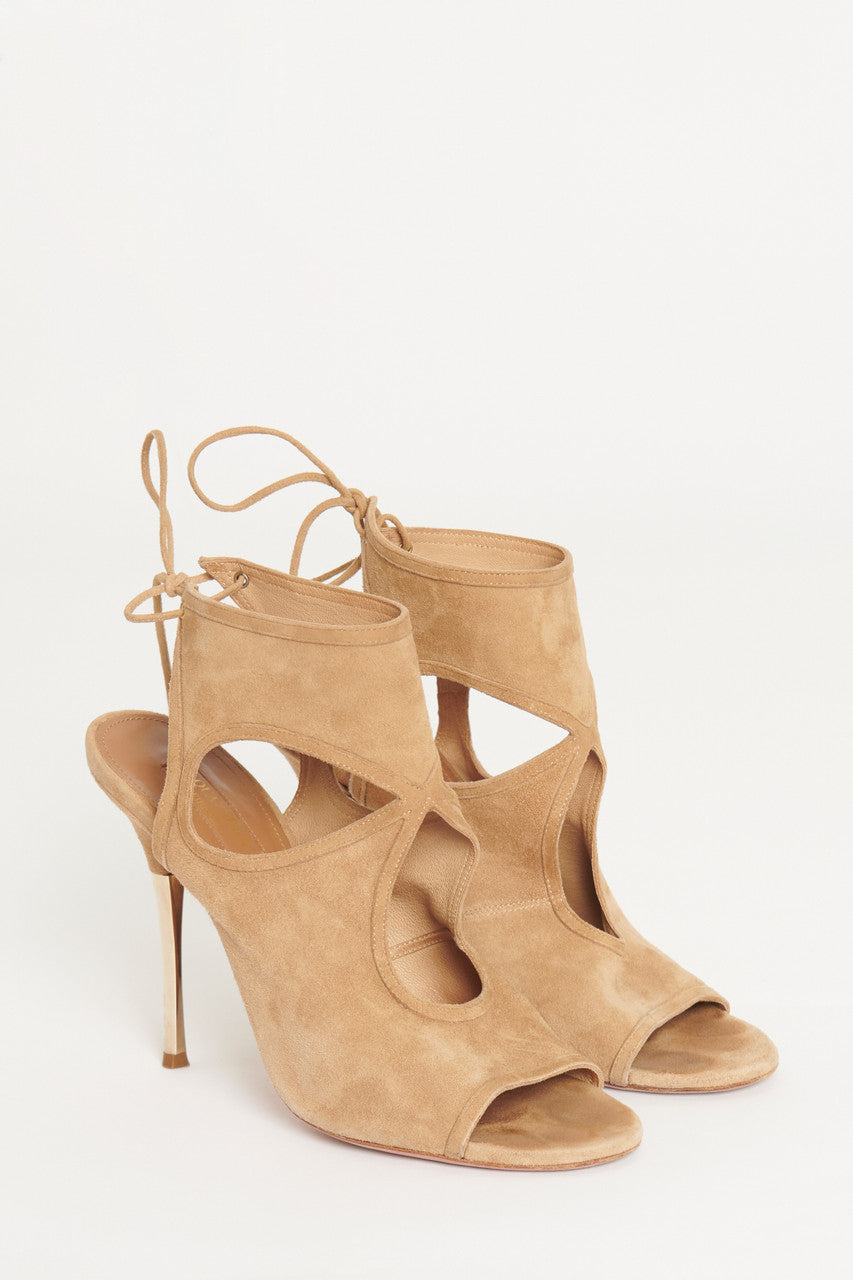 Nude Suede Sexy Thing 105 Preowned Sandals