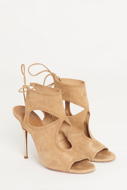 Nude Suede Sexy Thing 105 Preowned Sandals