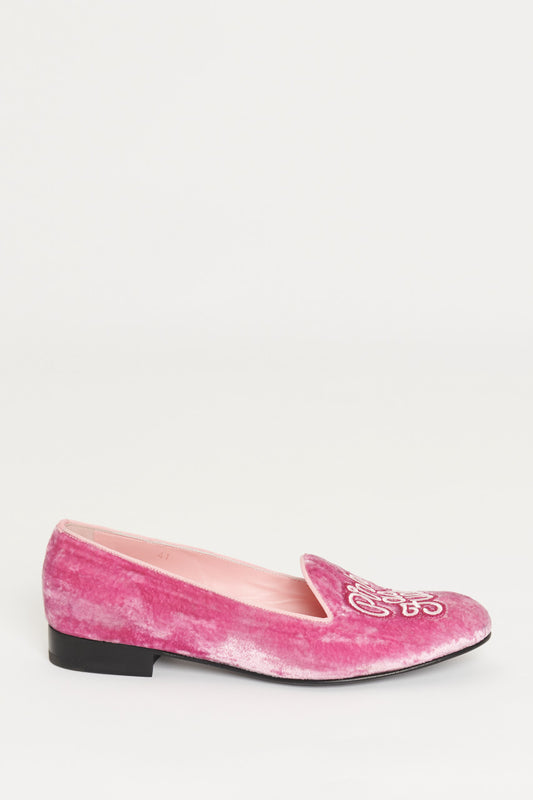 Pink Velvet Brian Attwood Lady Nolita Preowned Loafers