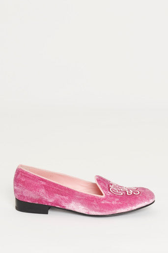 Pink Velvet Brian Attwood Lady Nolita Preowned Loafers