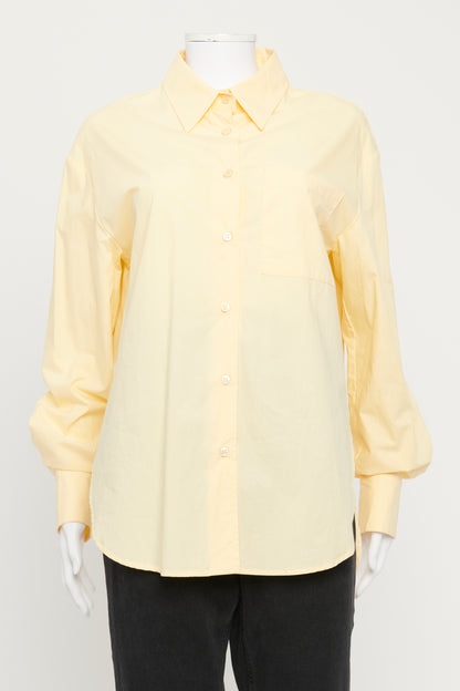 Yellow Organic Cotton Oversized Preowned Shirt