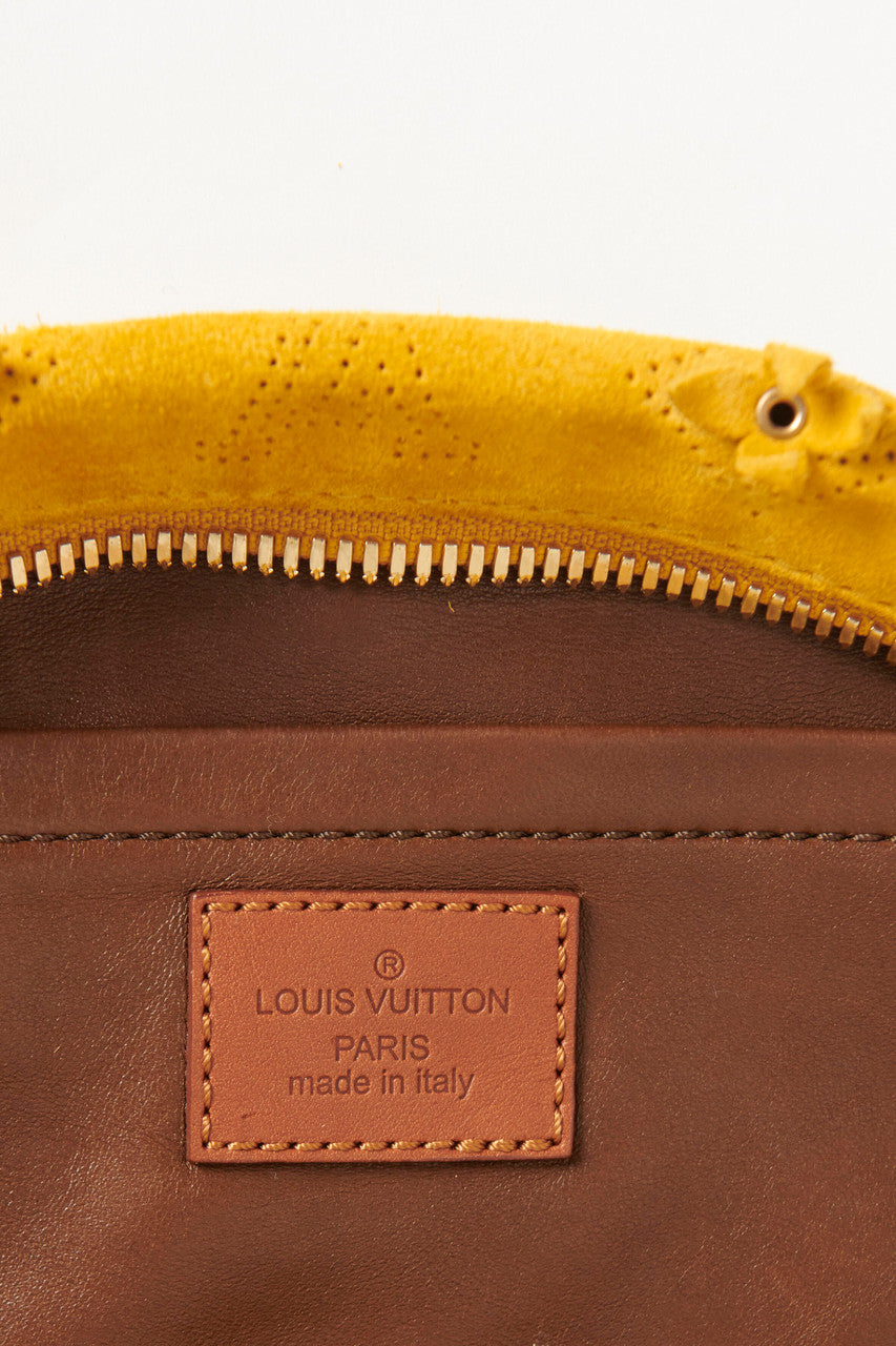 Louis Vuitton Limited Edition Brown Suede Monogram Mahina Onatah