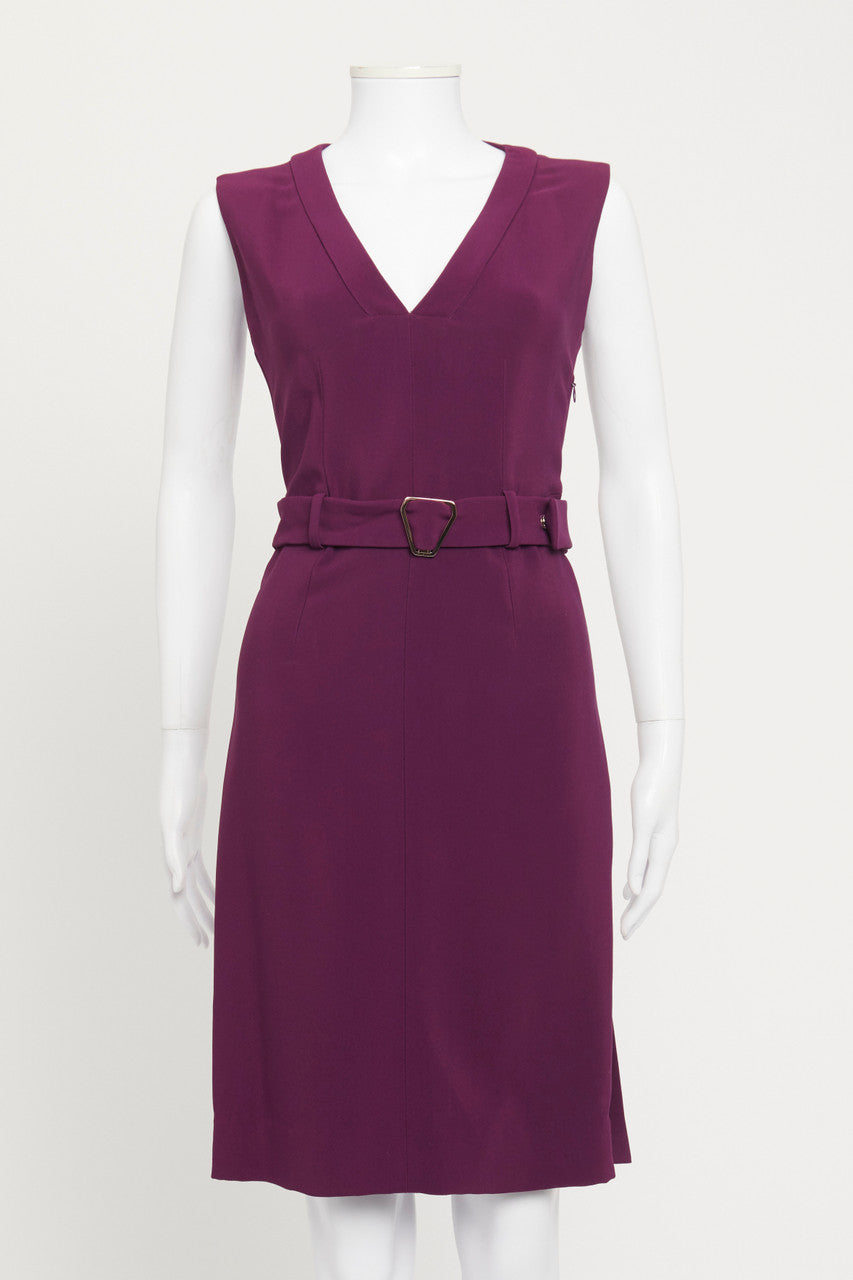 Fall 2012 Purple Belted Knee Length Preowned Dress
