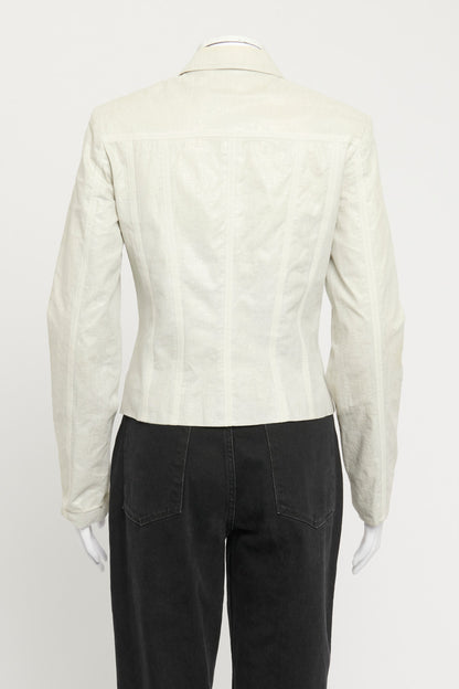 Grey Linen Preowned Bar Jacket