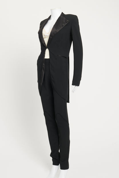 Navy Blue Embellished Preowned Trouser Suit