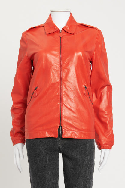 Red Leather Preowned Jacket
