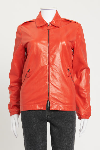 Red Leather Preowned Jacket