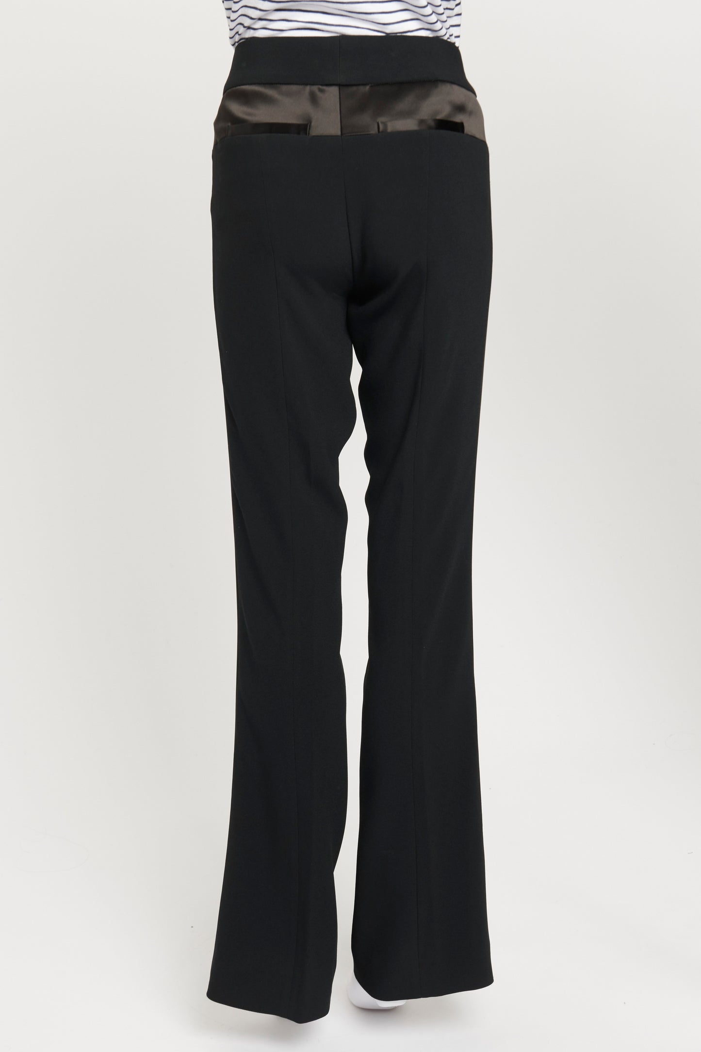 Black Boot Cut Tailored Preowned Suit Trousers