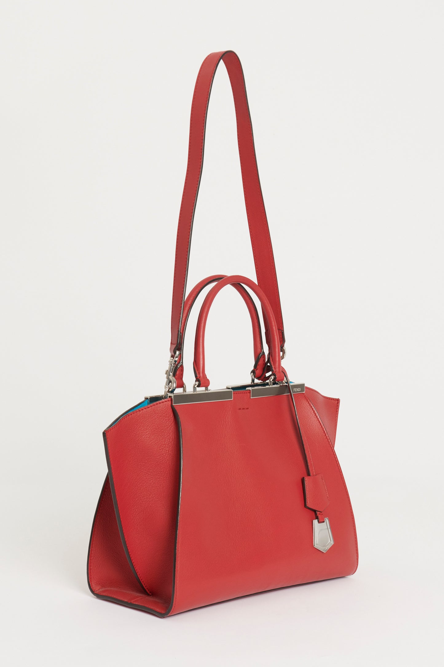 Red and Blue Leather 3 Jours Preowned Bag
