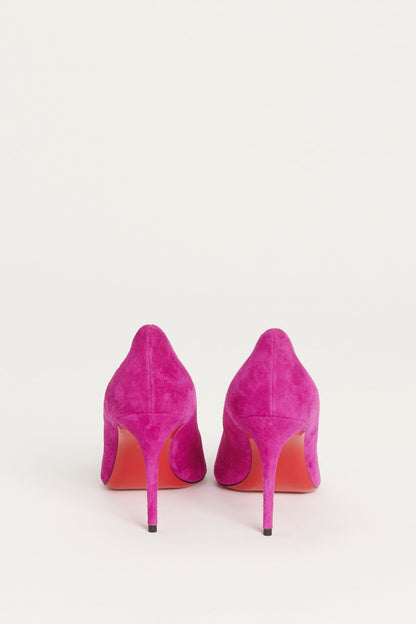 Orchid Suede Kate 85 Preowned Pumps
