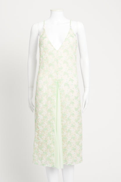 SS 2014 Apple Green / White Plasma Lace Preowned Dress