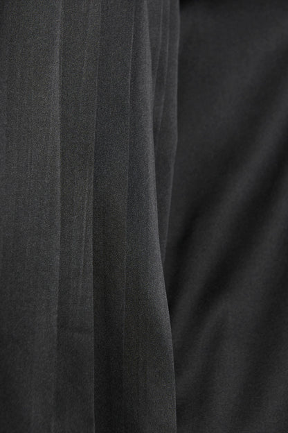 Black Silk Pleated Sleeve Preowned Blouse