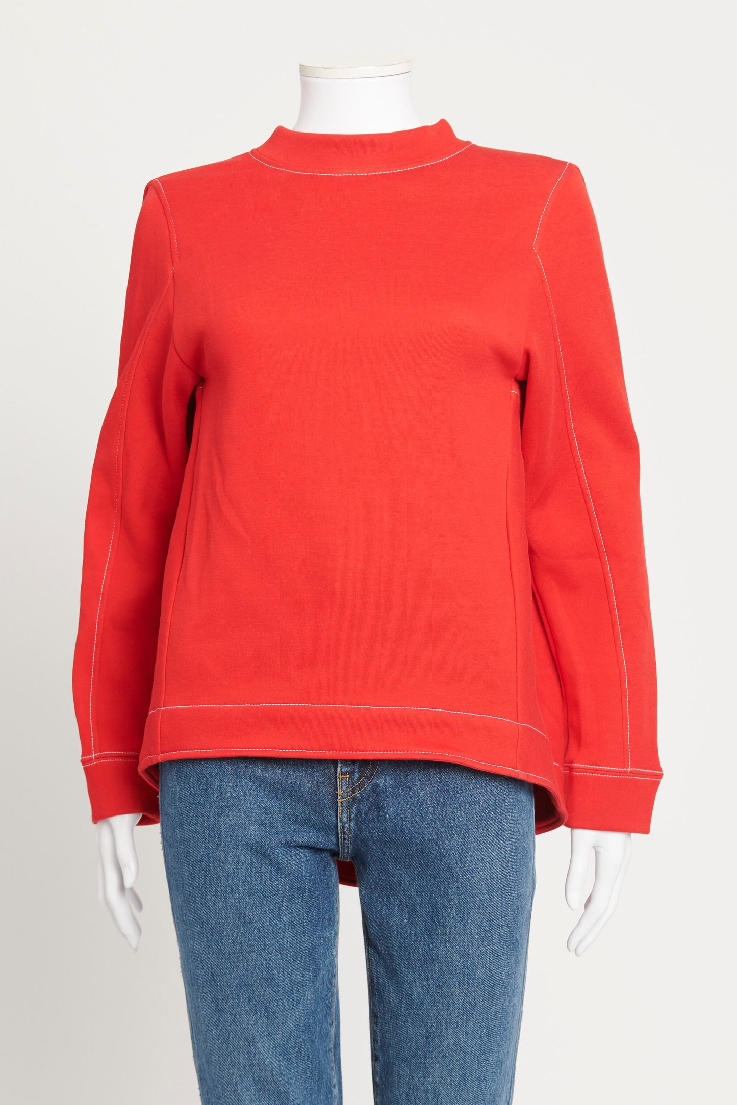 Red Pleat Back Preowned Sweatshirt