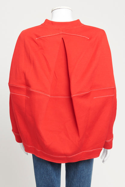 Red Pleat Back Preowned Sweatshirt