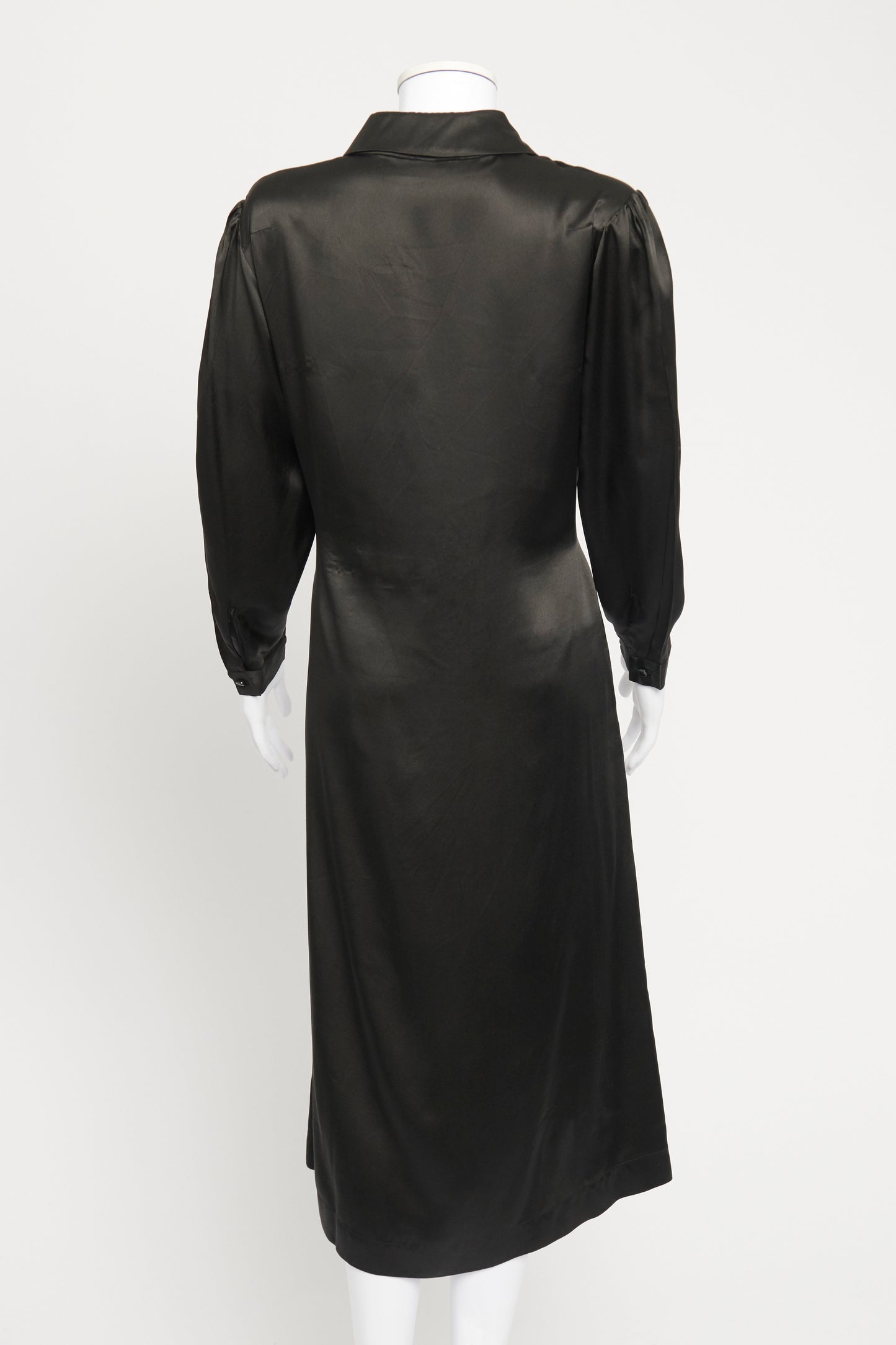 Black Silk Full Length Preowned Dress