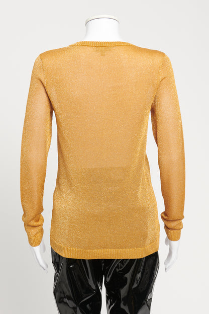 Gold Sparkle Knitted '1970' Preowned Jumper