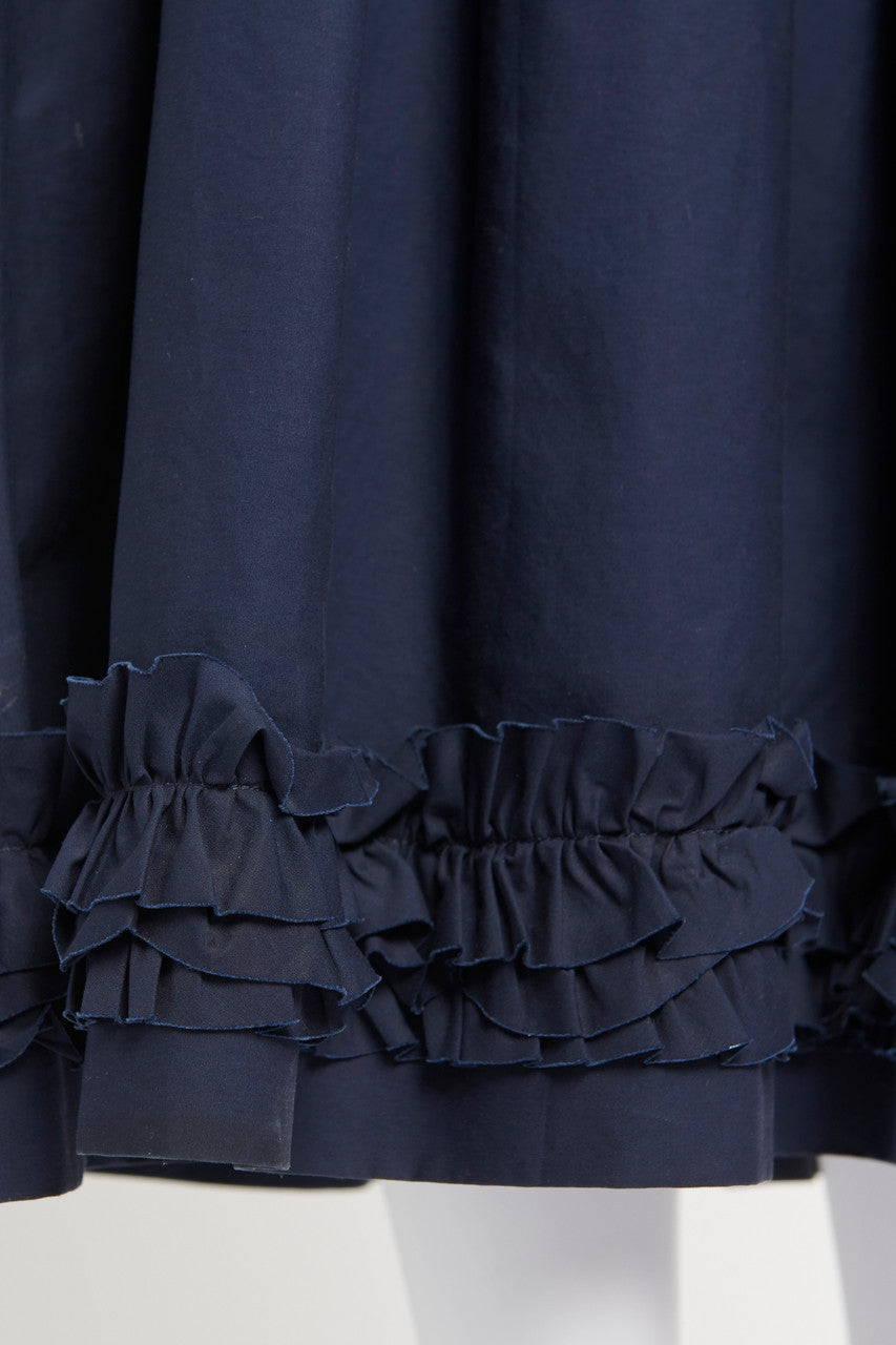 Navy Erika Ruffle Preowned Dress