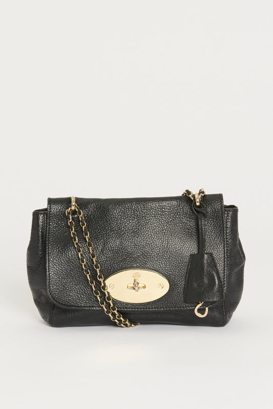 Black Pebbled Leather Lily Preowned Bag