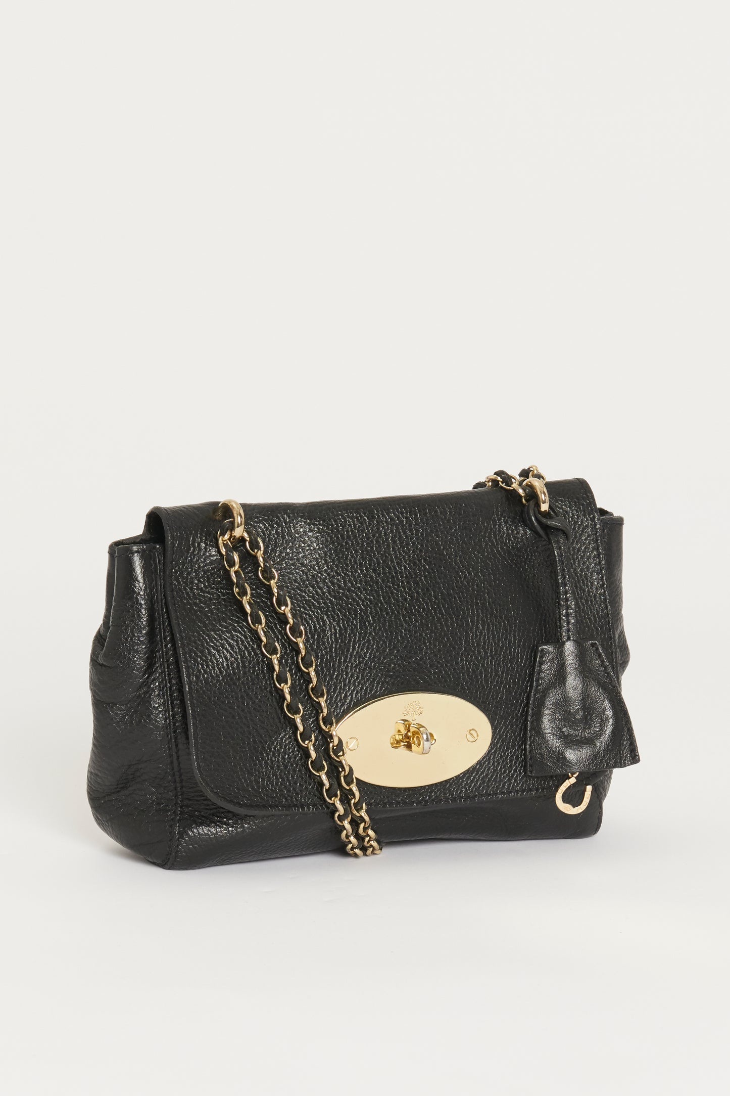 Black Pebbled Leather Lily Preowned Bag