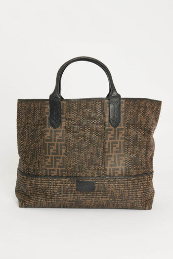 Brown Zucca Large Preowned Tote Bag