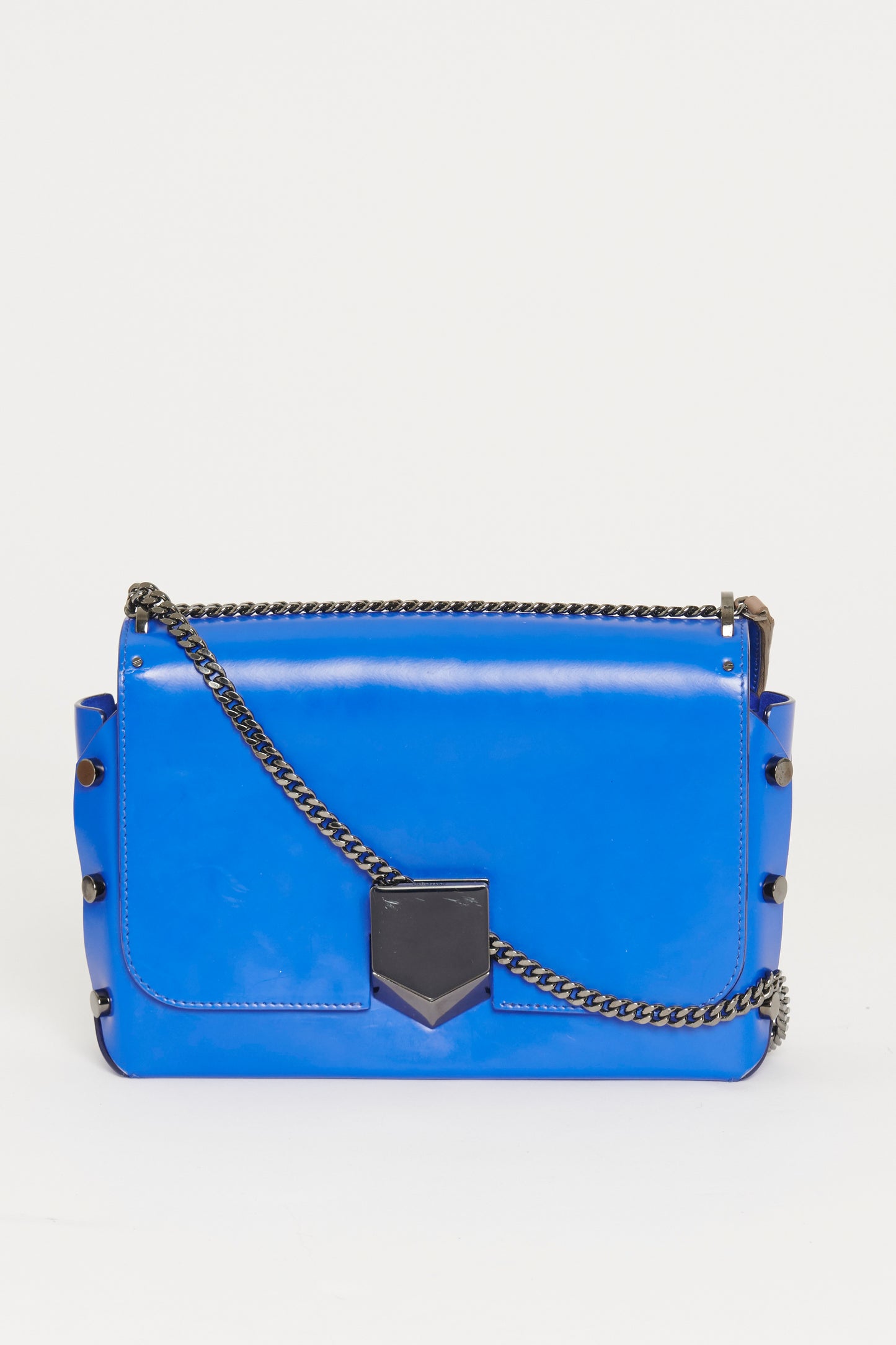 Blue Lockett Leather Preowned Bag