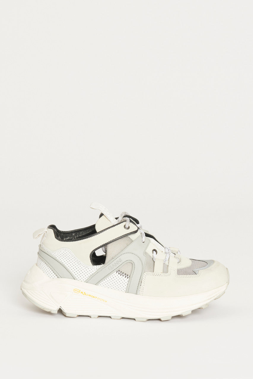 Off-White Suede and Grey Preowned Trainers