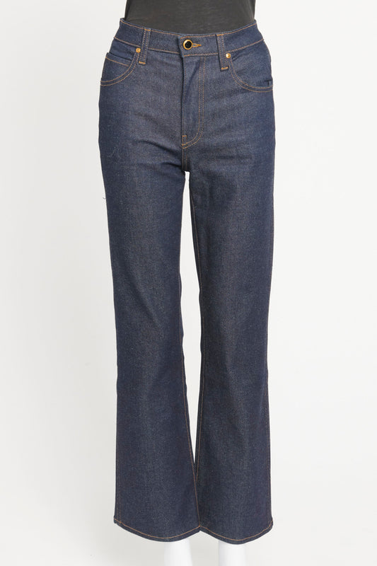 Indigo Denim Danielle High-Rise Straight-Leg Preowned Jeans