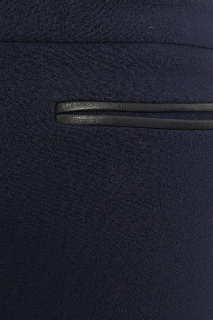 Navy Straight Leg Smart Preowned Trousers