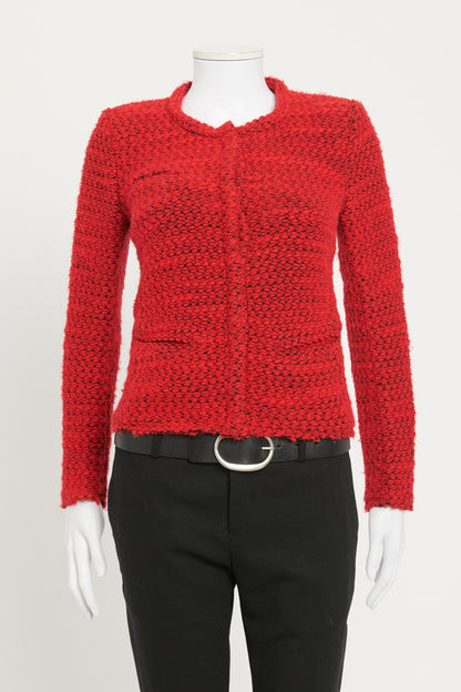 Red Boucle Evening Jacket