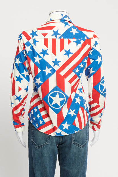Blue, Red and White Preowned American Shirt