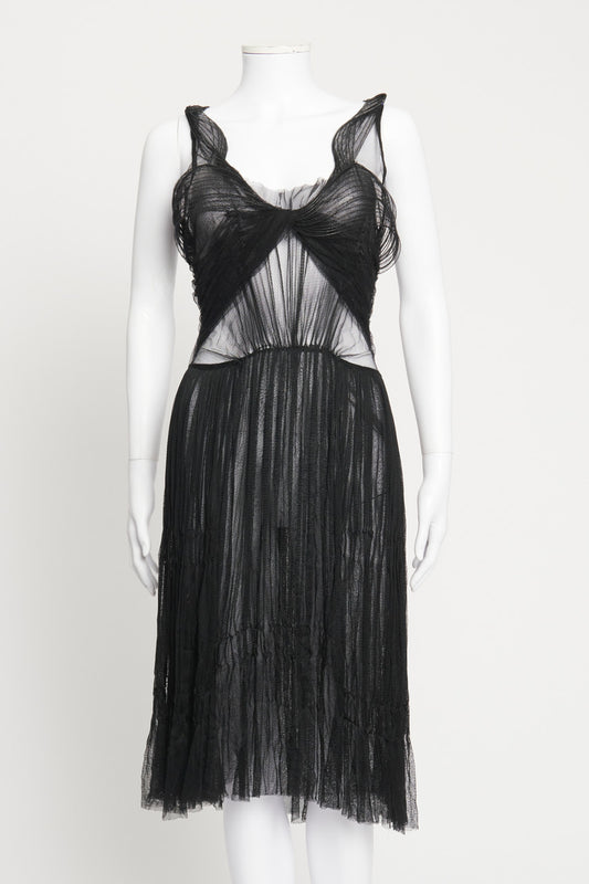 A/W 09-10 Black Net Preowned Midi Dress