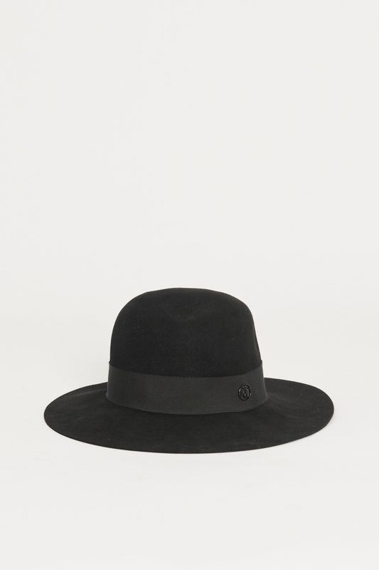 Black Felt Preowned Fedora Hat