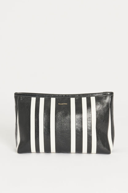 Black and White Barbés Preowned Zip Pouch