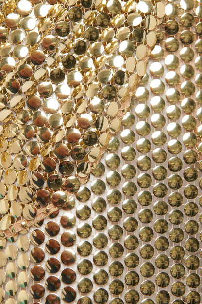 Fall 2021 Gold Embellished Two Piece Preowned Dress Set
