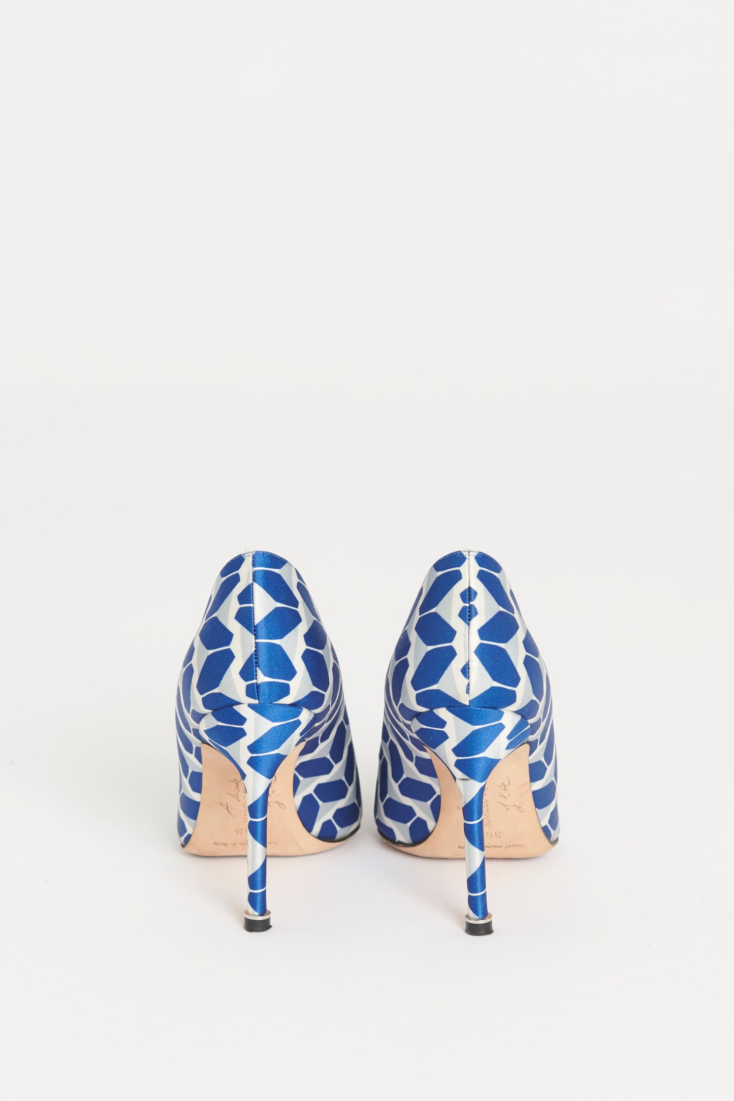 Blue Hangisi 105 Cosmo Embellished Preowned Pumps