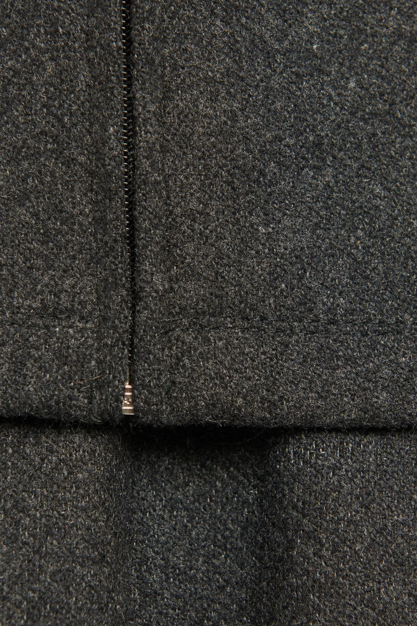 Grey Wool Preowned A-Line Skirt Suit