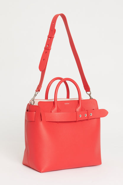 Red Leather Large Preowned Tote Bag