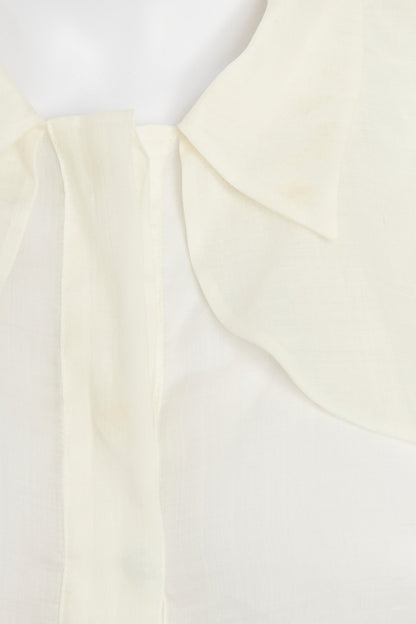 Ivory Collared Preowned Blouse