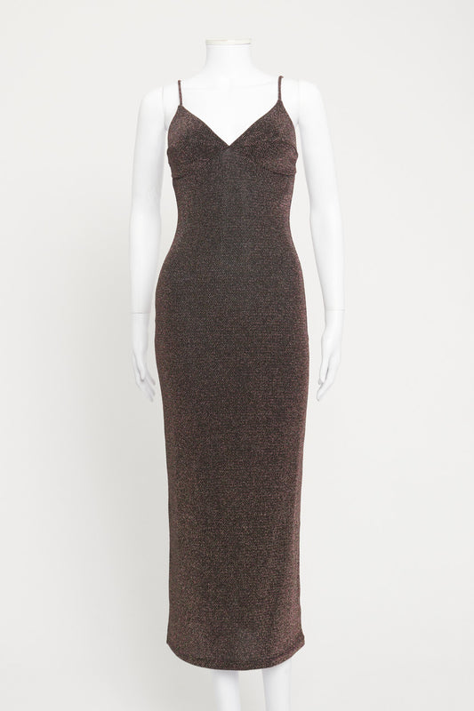 Black Sparkly Cami Preowned Midi Dress