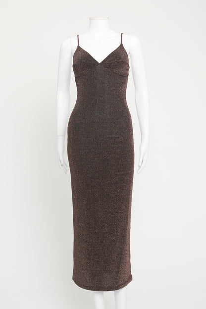 Black Sparkly Cami Preowned Midi Dress