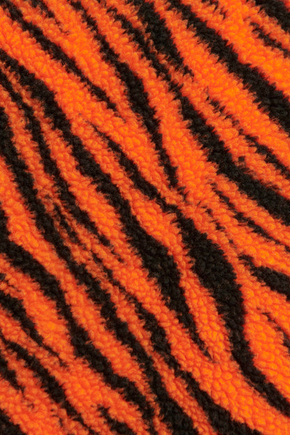 2021 Orange and Black Tiger Stripe Preowned Fleece Jacket