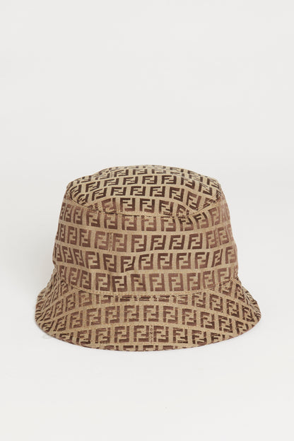 Brown Canvas Zucca Monogram Preowned Bucket Hat