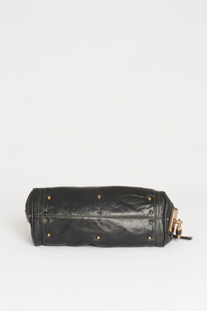 Black Leather Paddington Preowned Shoulder Bag