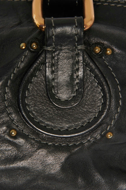 Black Leather Paddington Preowned Shoulder Bag