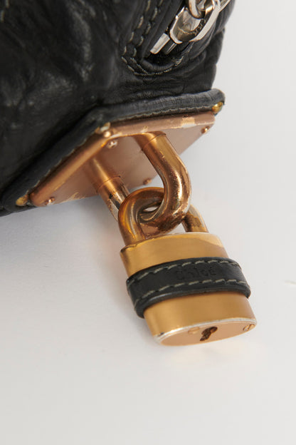 Black Leather Paddington Preowned Shoulder Bag